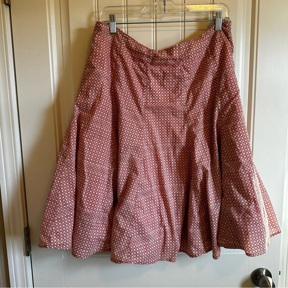 Modbe‎ women’s skirt xl a-line orange white - Picture 3 of 6